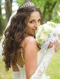 Acconciature di nozze con i capelli scorrevoli