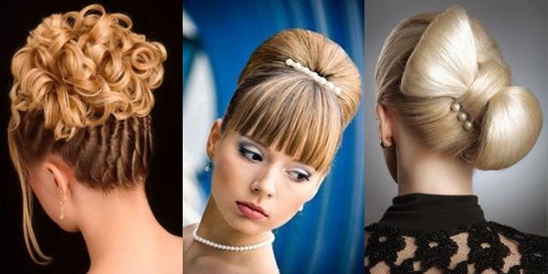 Idee di acconciature serali con le mani sui capelli medi