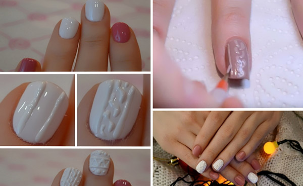 Manicure a maglia - una tendenza alla moda invernale