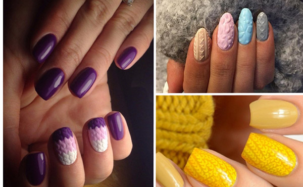 Manicure a maglia - una tendenza alla moda invernale