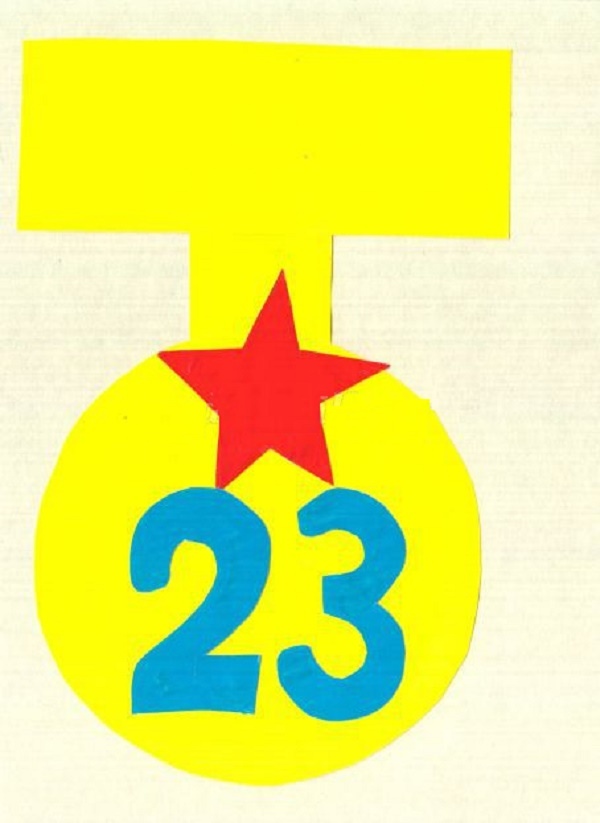Applique il 23 febbraio, mani proprie