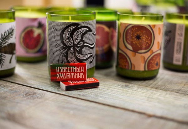 Bellezza-sorpresa: candele d'interni Artista famoso