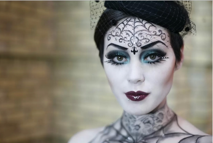 Come dipingere una faccia su Halloween a casa, foto
