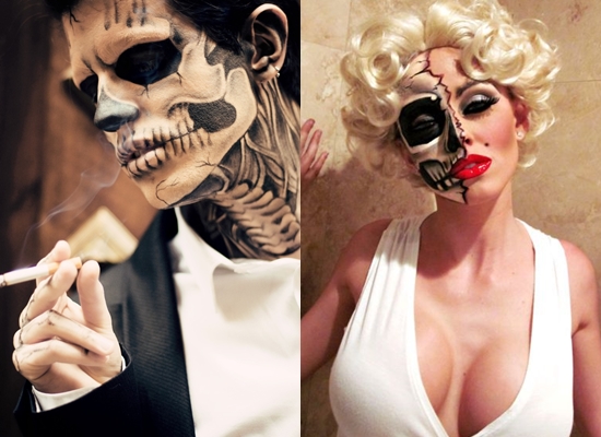Come dipingere una faccia su Halloween a casa, foto