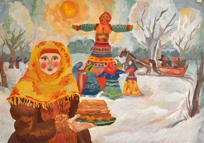 Come disegnare Shrovetide? Disegna una vacanza di primavera con i bambini