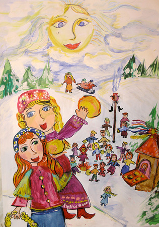 Come disegnare Shrovetide? Disegna una vacanza di primavera con i bambini