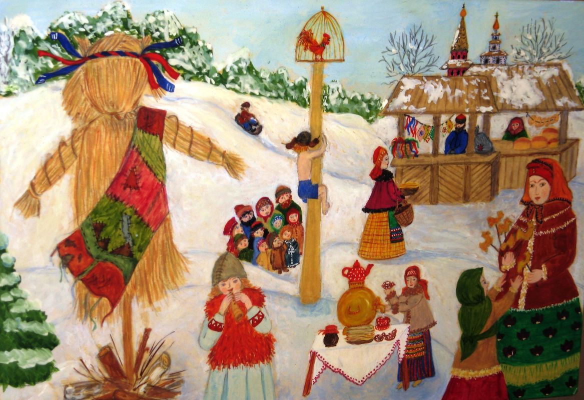 Come disegnare Shrovetide? Disegna una vacanza di primavera con i bambini