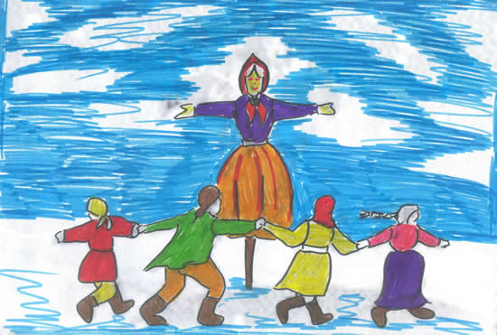 Come disegnare Shrovetide? Disegna una vacanza di primavera con i bambini