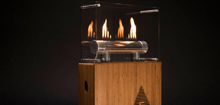 Fuoco magico: colonna-camino Fireside Audiobox