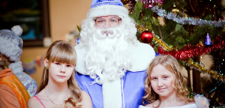 Babbo Natale e ragazze