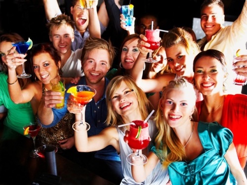 Scenario di vacanza con gli amici