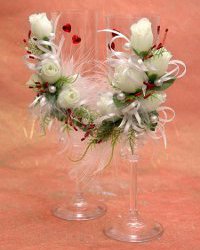 Decorazione di bicchieri di nozze