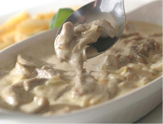 stroganoff di manzo con senape