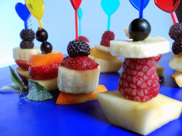 Bella porzione e porzione di frutta
