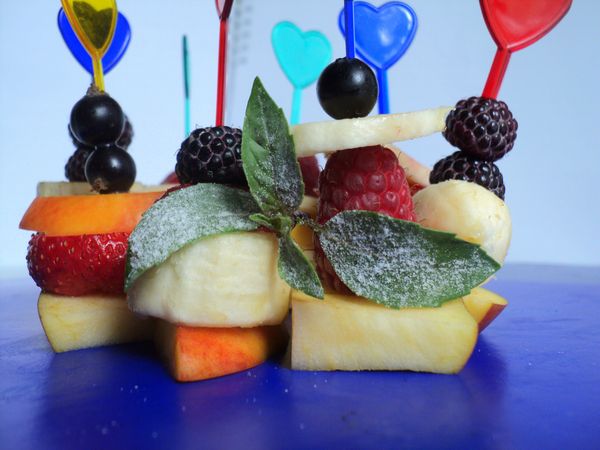 Bella porzione e porzione di frutta
