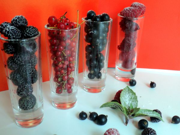 Bella porzione e porzione di frutta