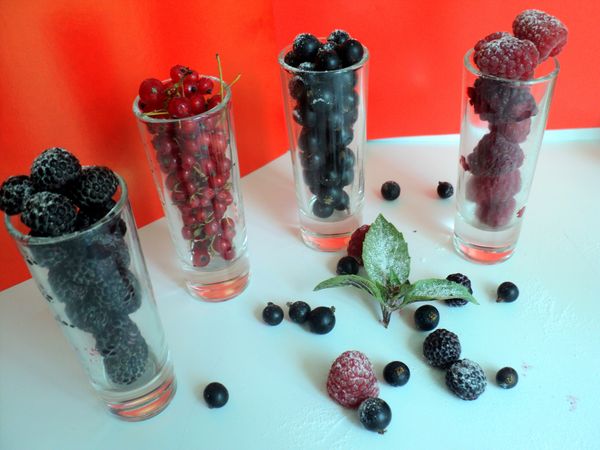 Bella porzione e porzione di frutta