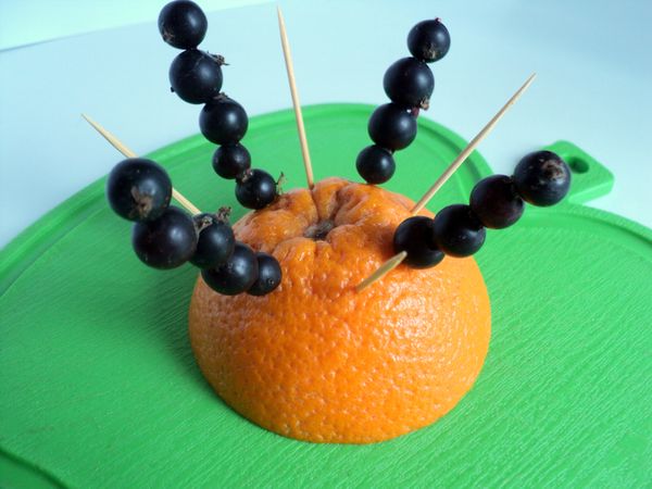Bella porzione e porzione di frutta