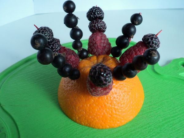 Bella porzione e porzione di frutta