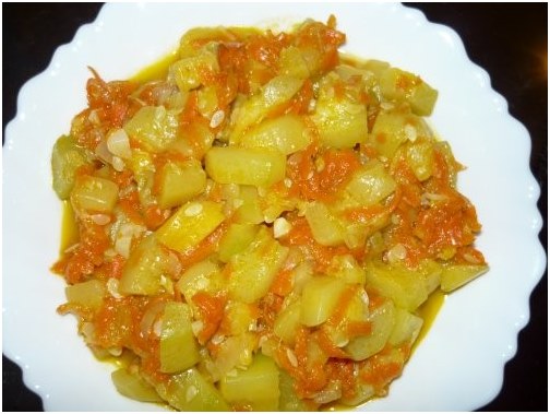 zucchine su un piatto