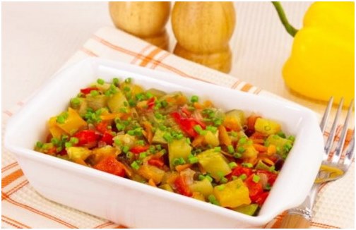 piatto con zucchine