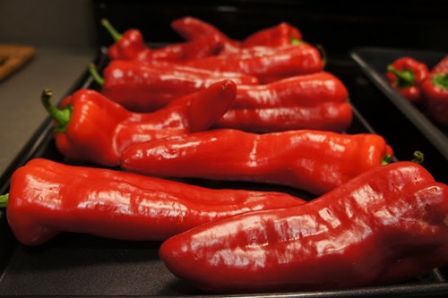 Ricetta fotografica per la conservazione del pepe bulgaro per l'inverno