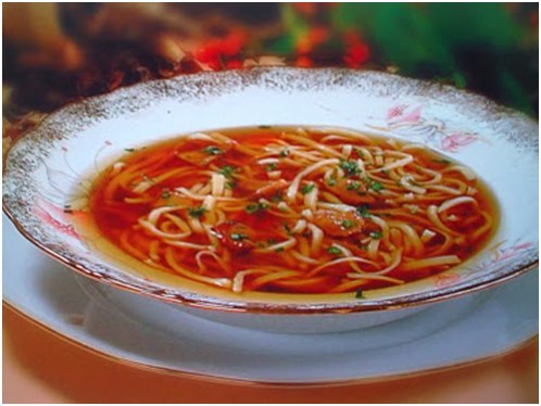 zuppa in una piastra