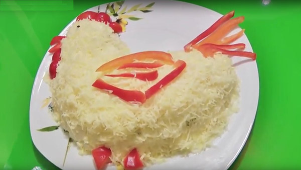 Insalate di Capodanno - ricette semplici, economiche e deliziose per il gallo di Capodanno 2017 con foto
