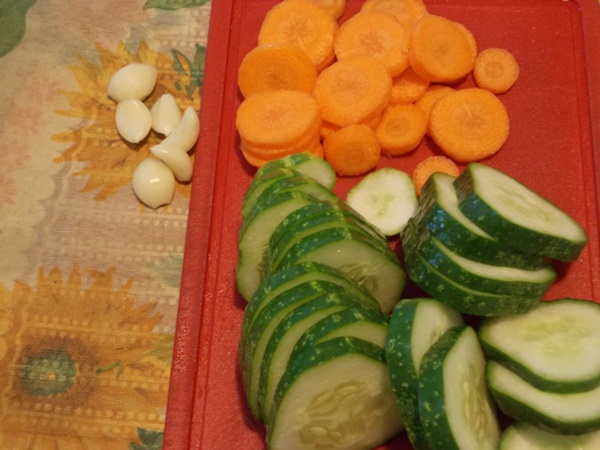 Cetrioli saporiti con aglio per l'inverno