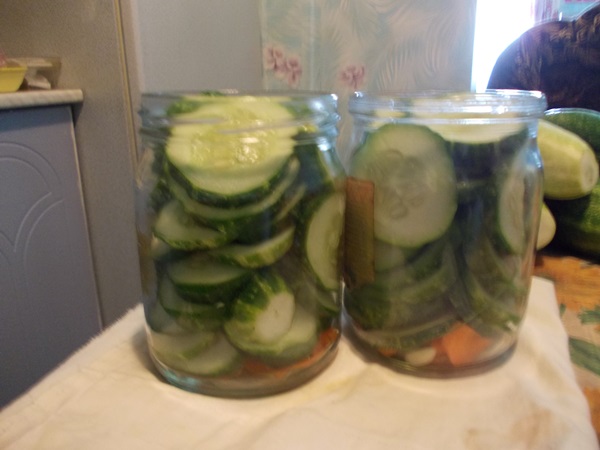 Cetrioli saporiti con aglio per l'inverno