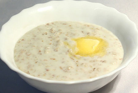 Farina d'avena nel latte