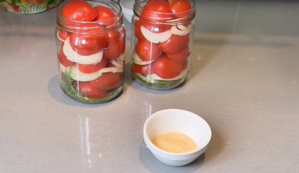 Pomodori in gelatina per l'inverno - ricette con cipolle, senza sterilizzazione. Pomodori sott'aceto raccolti in gelatina per l'inverno