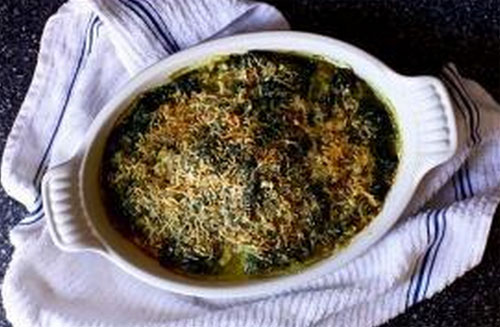  mescolare con spinaci e metterlo in uno stampo 