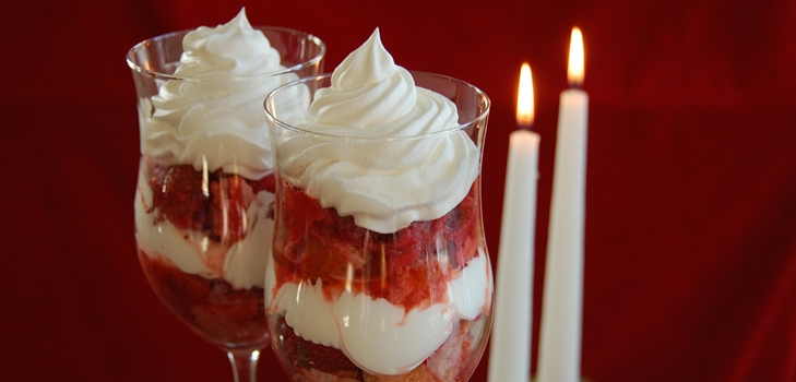 Dessert cremoso per il giorno di San Valentino