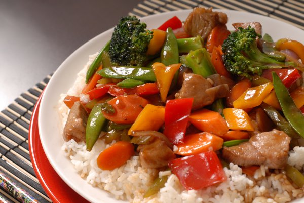 maiale con verdure