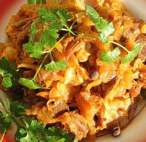 Cavolo arrostito con funghi