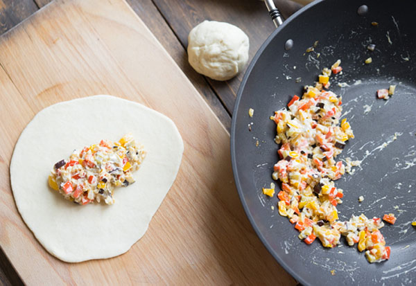 Ricetta deliziosa: calzone con riempimento di verdure