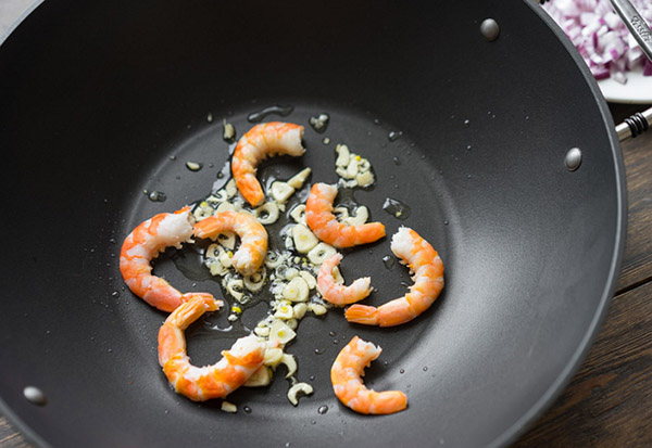 Ricetta squisita per la pasta con gamberi