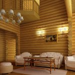 Interni in una casa di legno Interni in una casa di legno