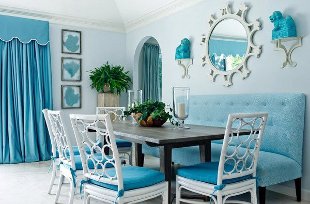 Interno in colore blu
