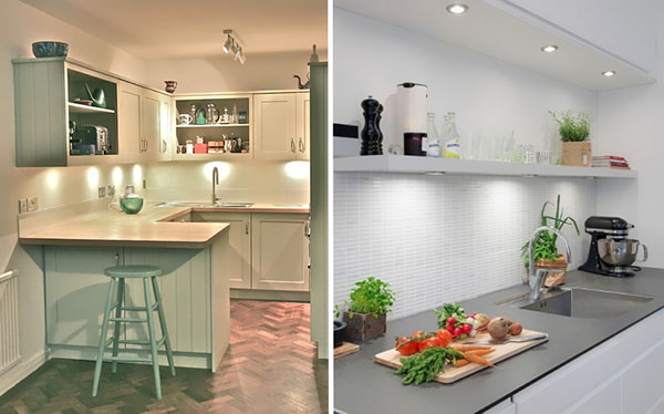 Piccola cucina: quattro design segreto elegante