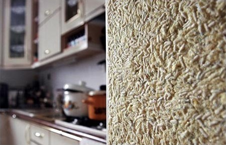 carta da parati liquida: foto in cucina;
