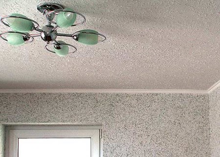 carta da parati liquida sul soffitto - foto